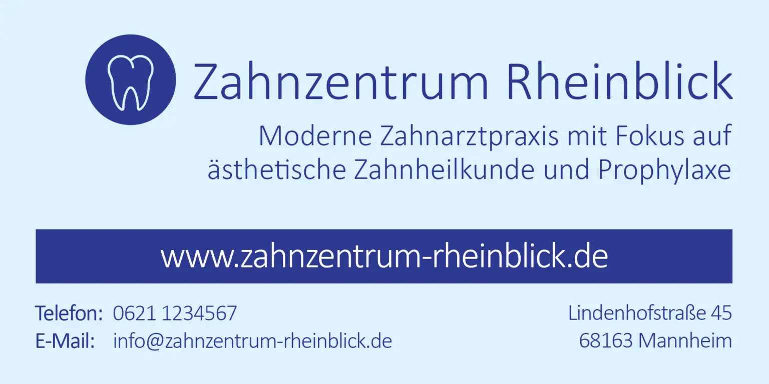 Beispiel Kassenband Werbung von Zahnarzt